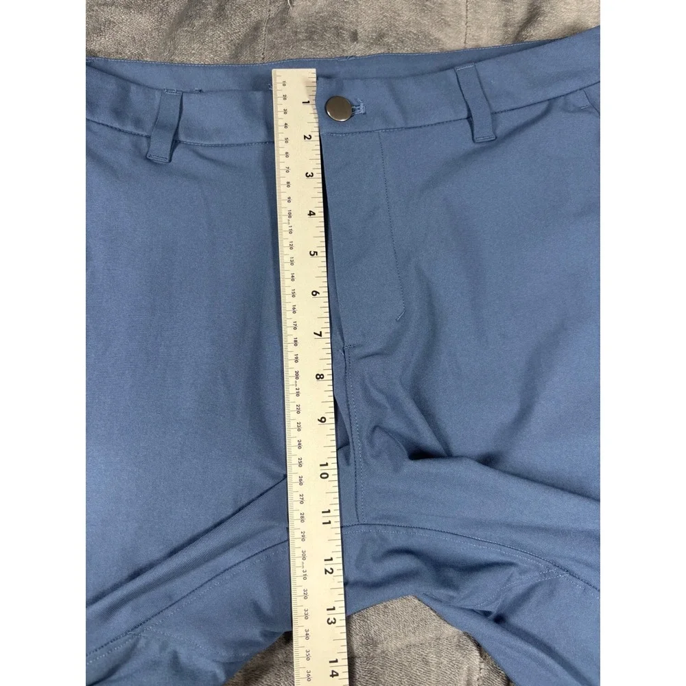 Lululemon Commission Shorts 33 Blue Gray Golf Commuter Technical Stretch LM7BMIS